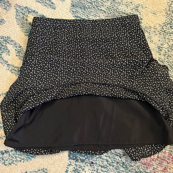 J. Crew Printed Star Black & White Ruffled Mini Skirt - Picture 7 of 10